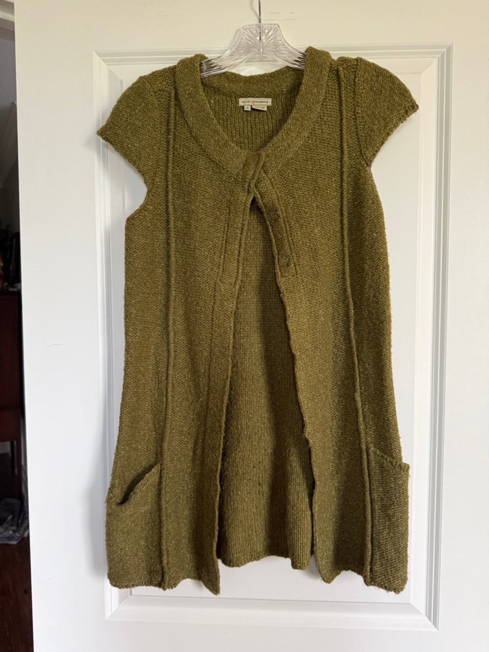 Royal Robbins Olive Green Sleeveless Knit Vest with Pockets